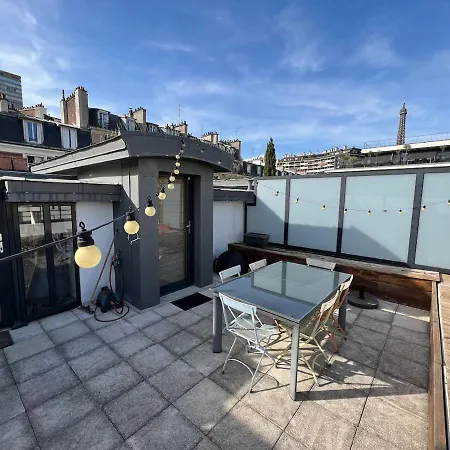 Magnifique Rooftop Dupleix Vue Tour Eiffel 200m2 Apartmán Paříž