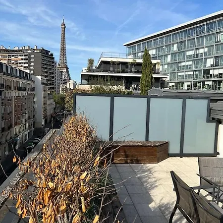 Magnifique Rooftop Dupleix Vue Tour Eiffel 200m2